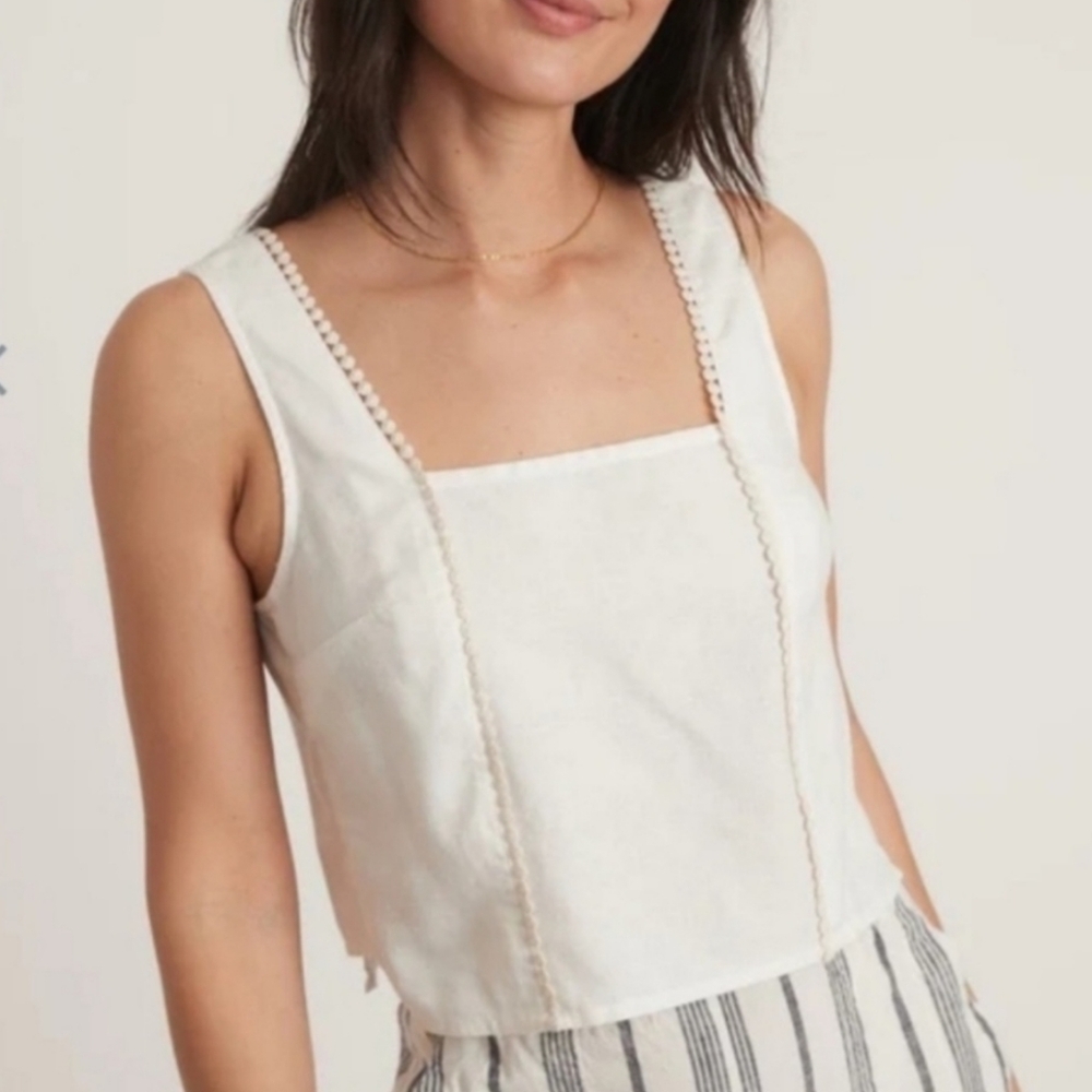 Marine Layer NWT Stella Tank White Size XL